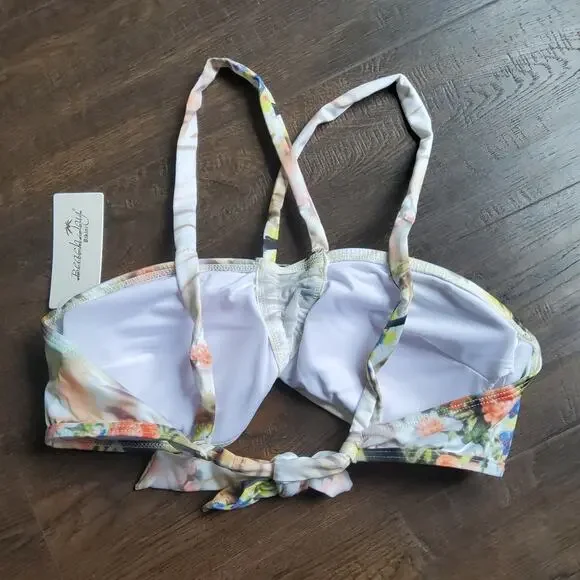 Beach Joy Women's Medium Bikini Top & Bottom Swimsuit Resort Wear Tropical Print - Picture 10 of 10